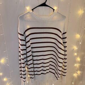 Brianna Cotton Thin Stripe Sweater